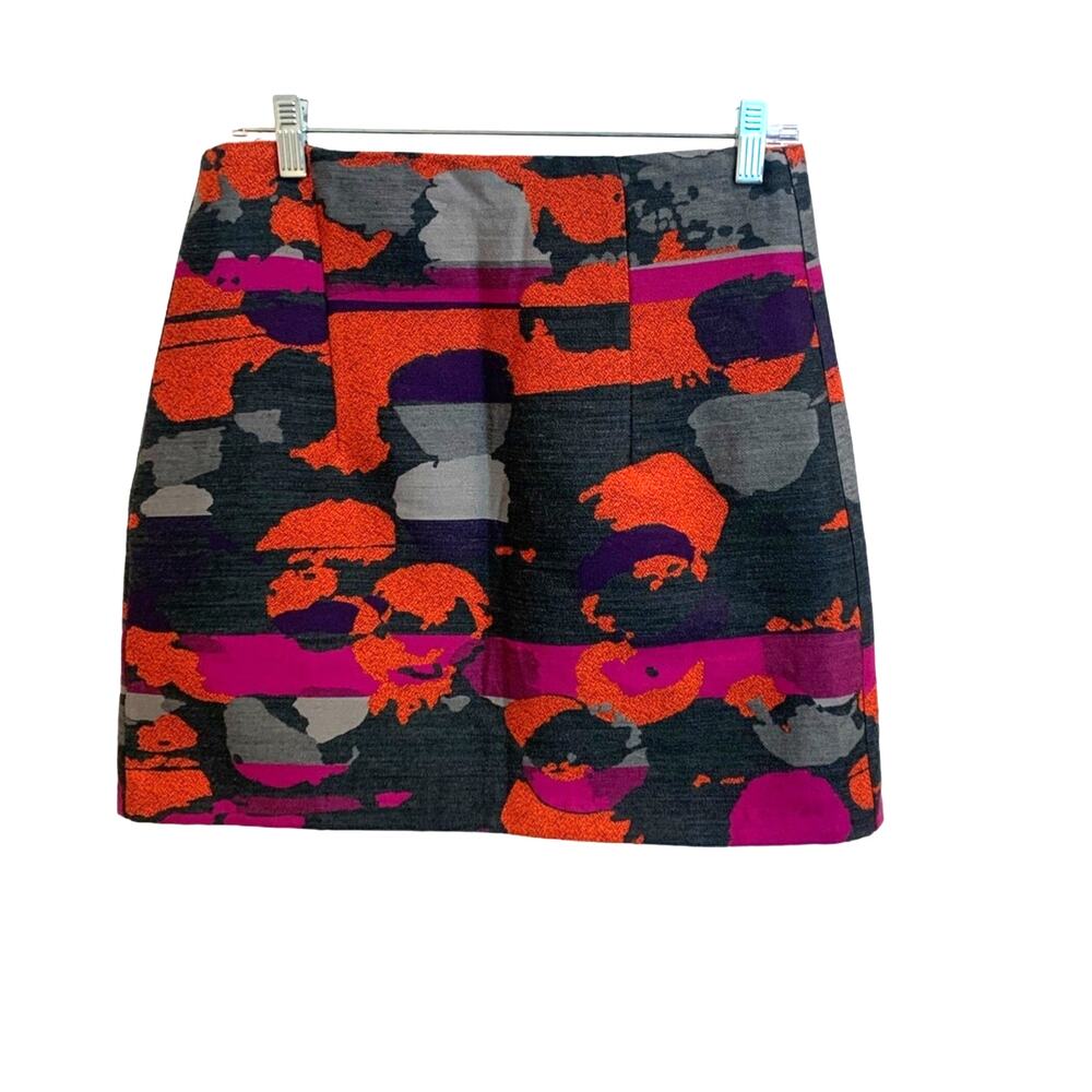 Anthropologie Hutch sz 8 Mini Skirt Wool Blend Geo Print Lined NWOT